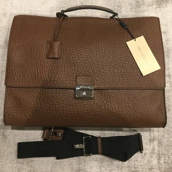 Burberry leather executive briefcase - Picture 3 of 4